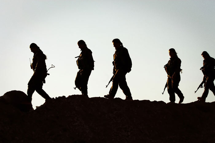 Koerdische YPG-strijders.